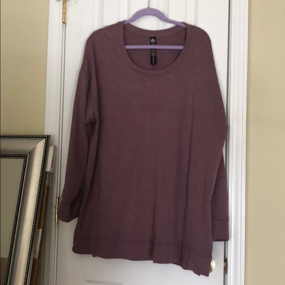 Plum colored tunic sweatshirt